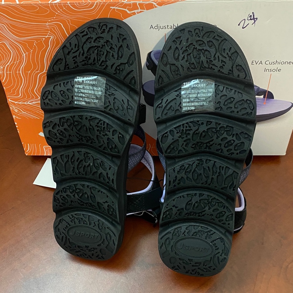 (CLEAR OUT PRICE!!!) Jsport Women's Sports Sandal - Adjut/Straps Black/Purple - Picture 6 of 6